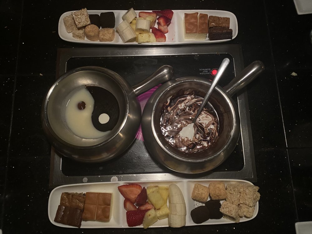 a tray of food on a stove